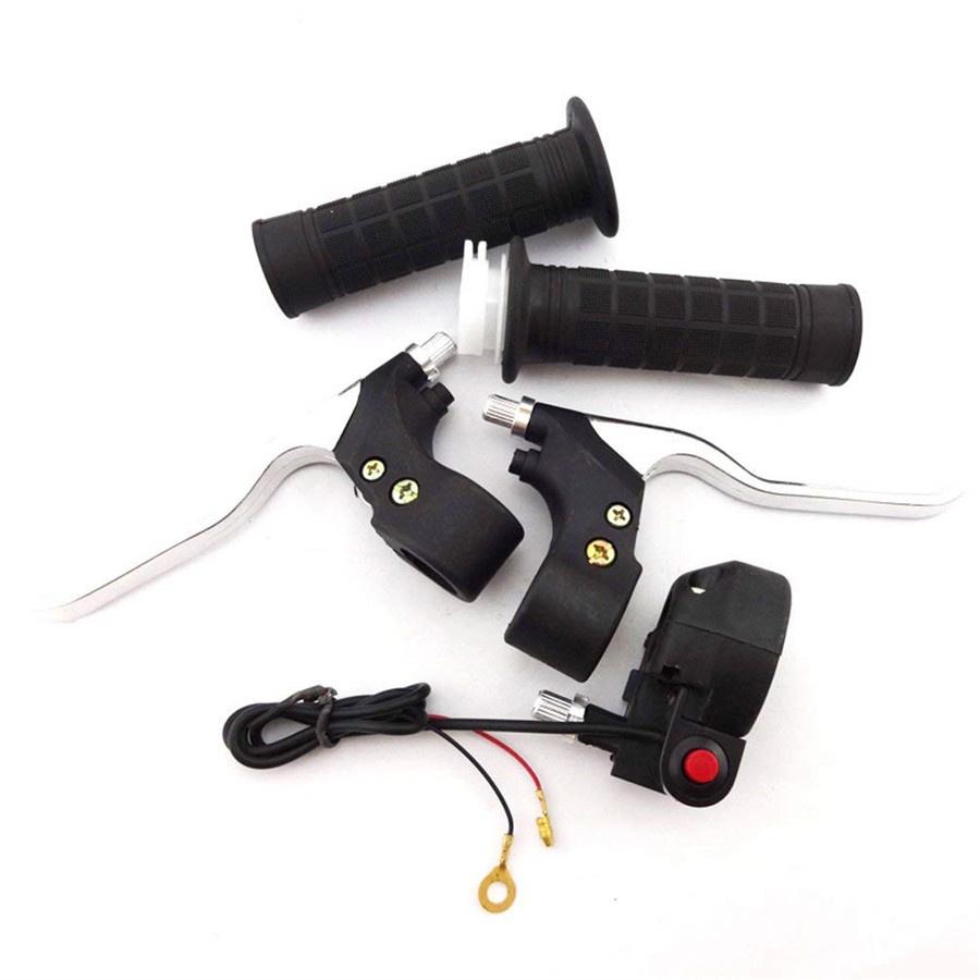 Pocket Mini Bike Hand Grips Kill Stop Switch Twist Throttle Brake Levers Set 2 Stroke ATV Quad Go Kart Dirt Bike Motorcycle