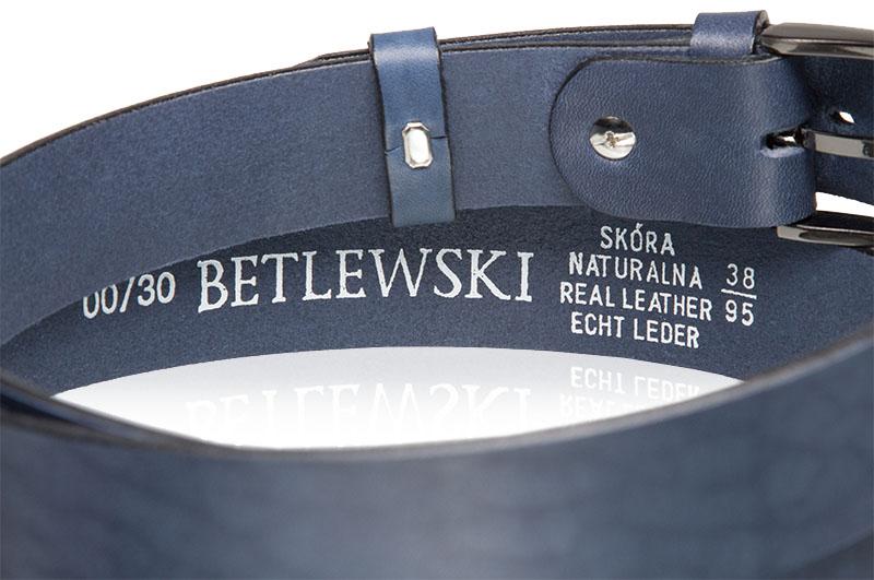 LIC30-0 NAVY 110 Leather Belt REGULAR + CERTIFICATE