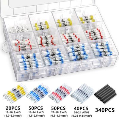 500pcs Solder   Heat Shrink Butt Wire Connector Terminals  Waterproof Solder   Electrical Connectors Wire Cable Splice Kit Automotive Marine