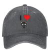 I Love Chococat Sweet Valentine Baseball Cap Couple Women SunProof Trucker Hat Summer Stylish Hiking Fishing Baseball Caps