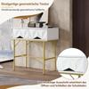 Console Table, Hallway Table with 2 Drawers, Side Table Wood, Sofa Table with Stable Metal Frame