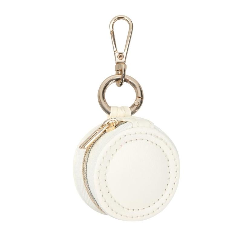 Miniature Jewelry Storage Box With Detachable Keychain Elastic Bands For Rings Earrings Gym Travel Essential