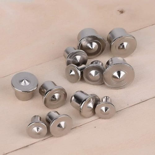 YFFSFDC Dowel Center, Pack of 16, Dowel Marking Punch for 6mm, 8mm, 10mm, and 12mm Dowels, Wood Point Marker, Dowel Marker for Woodworking, 4 of Each