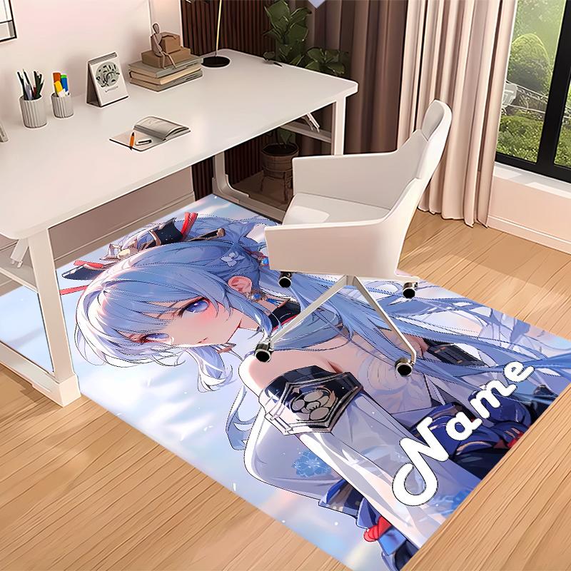 Custom personalization Genshin Impact Ayaka Kamisato Print Area Rug - Soft, Washable Non-Slip Indoor Mat,Living Room,Home&Office Decorative Rug