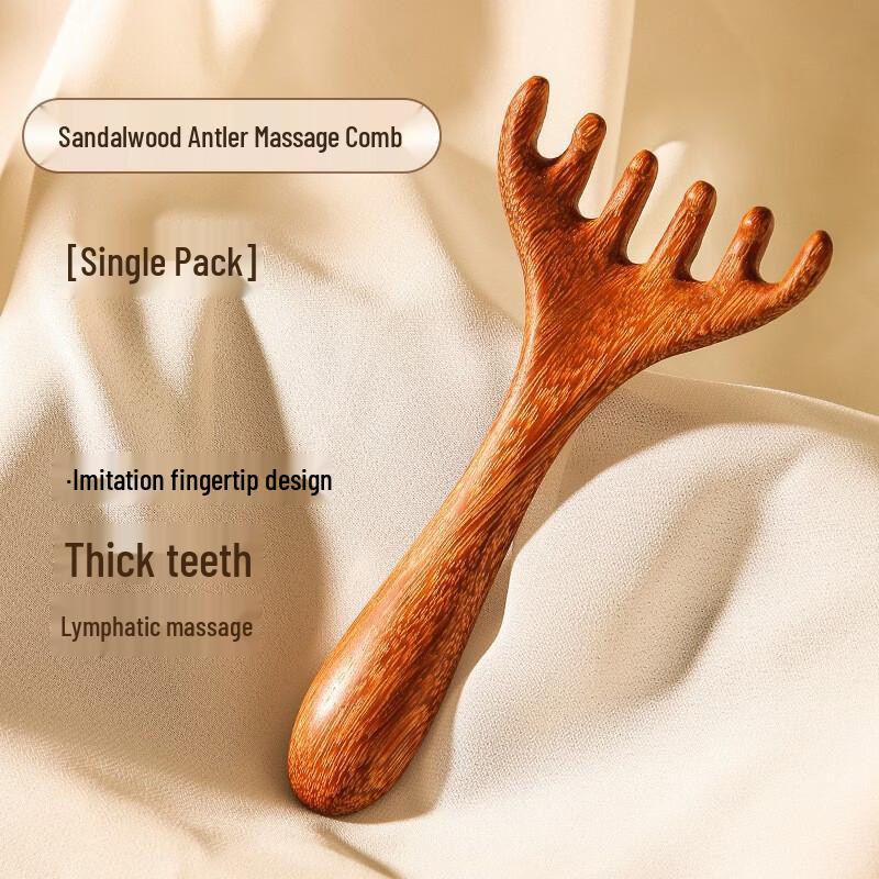 

Deer Antler Head Massager Comb
