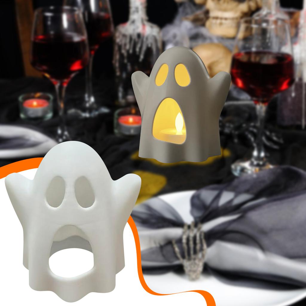 Halloween Ghost Lamp Shade Eco Friendly PLA Material Safe Flame Retardant Design Portable Spooky Decor For Indoor Outdoor Party Storage