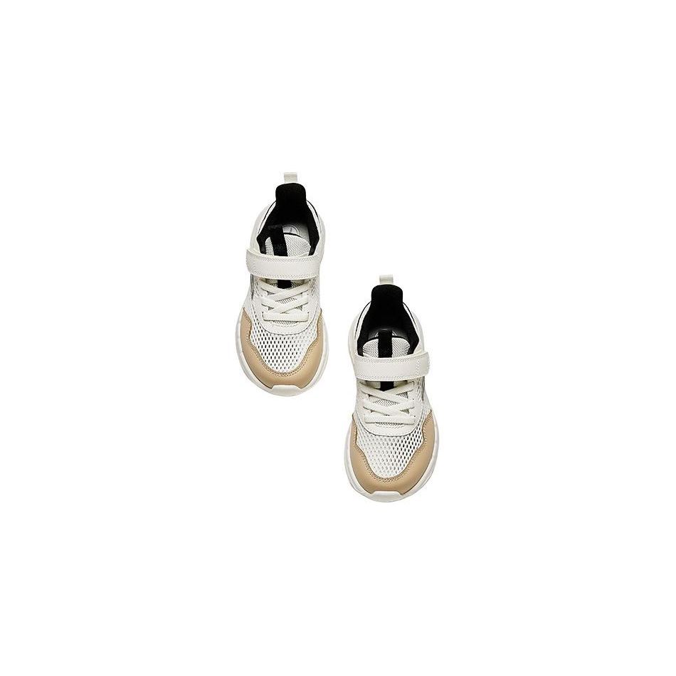 Anta Kids Simple Fashion Non-Slip Wear-Resistant Breathable Low-Top Running Shoes Kids Sneakers White Black Brown A12439967-4