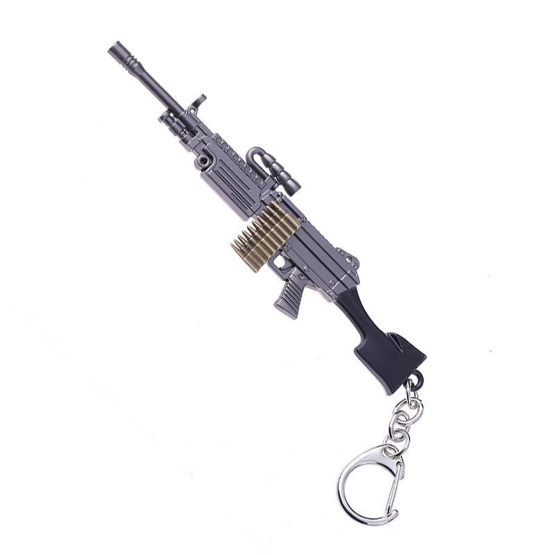 12cm PlayerUnknown's Battlegrounds Chicken Dinner Keychain & Weapon Figurine - Creative Classic Gift