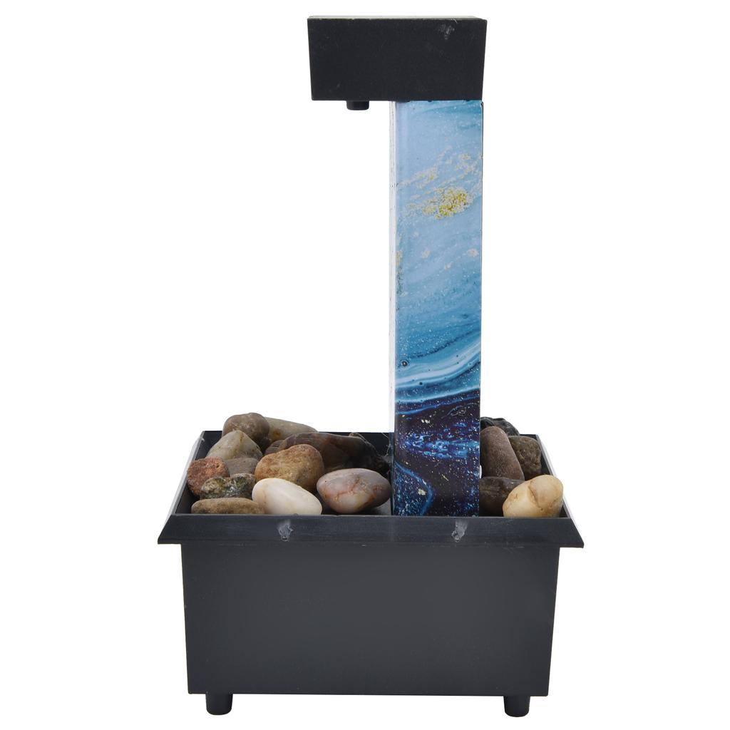 3V USB Marble Water Fountain Ornaments LED Tabletop Fountain with Stones for Home Office Table