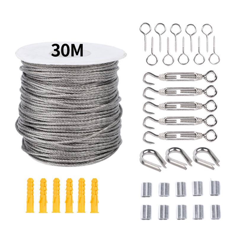 Kit de Rigging Industrial: Cabo de Aço Revestido de Aço Inoxidável para Elevação e Suspensão