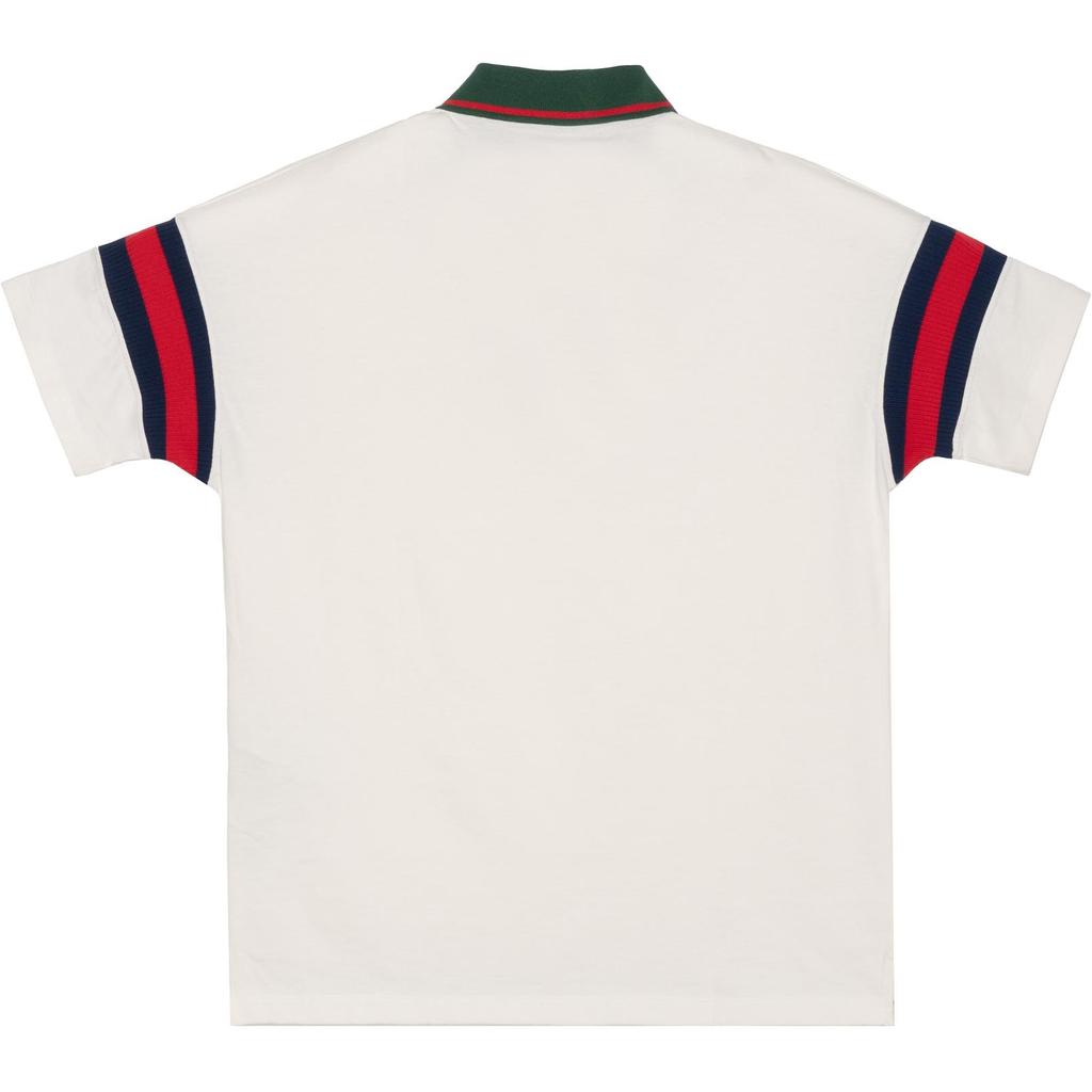 Gucci Cotton Jersey Polo With Web 'White' Men's 713997-XJETR-9088