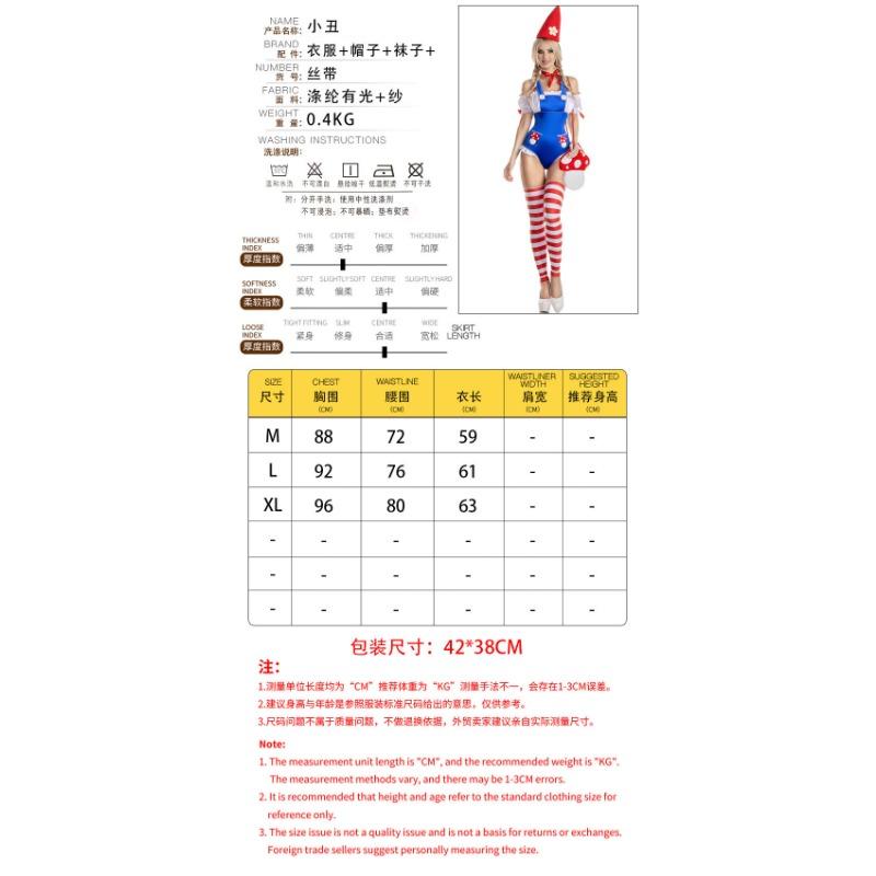 Αποκριάτικο νέο τσίρκο σέξι κλόουν γυναικεία στολή πάρτι ενήλικη γυναικεία στολή