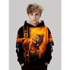 New 3D Printed Hooded Sweatshirt, Fashionable Long Sleeved Hooded Sweatshirt, Comfortable Pullover for Boys and Girls, Children's Hoodie