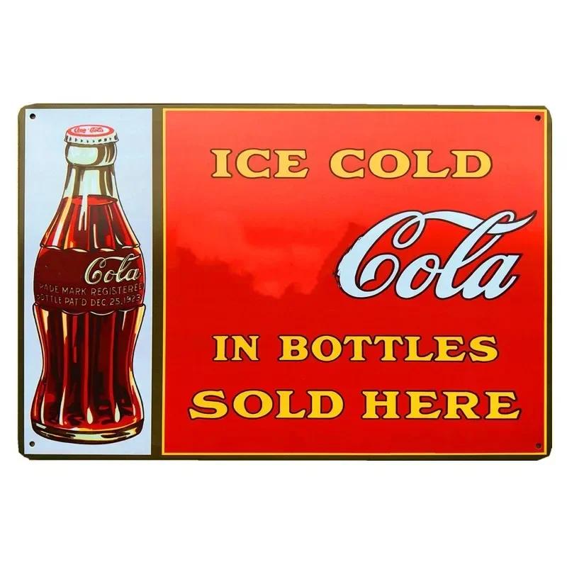 Vintage Metal Tin Signs Decor Retro Plaque Drinks Art Wall Posters for Kitchen Bar Pub Club Man Cave