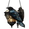 Raven On Lantern Suncatcher Decoration Indoor Outdoor Gothic Halloween Crow