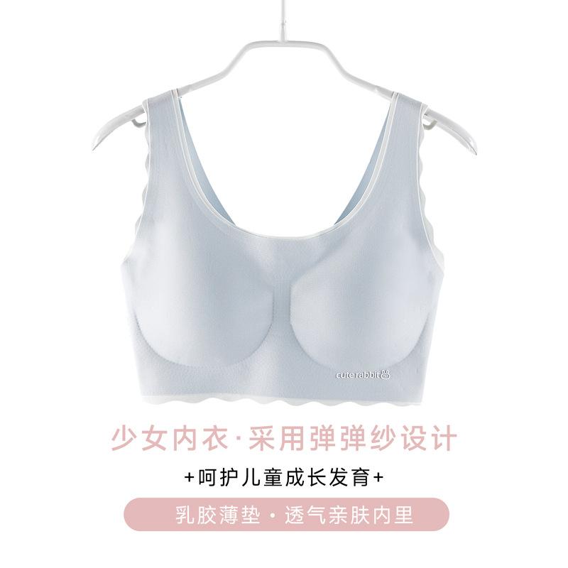 Teen Girls Seamless Breathable Thin Vest Style Adolescent Student Training Bra