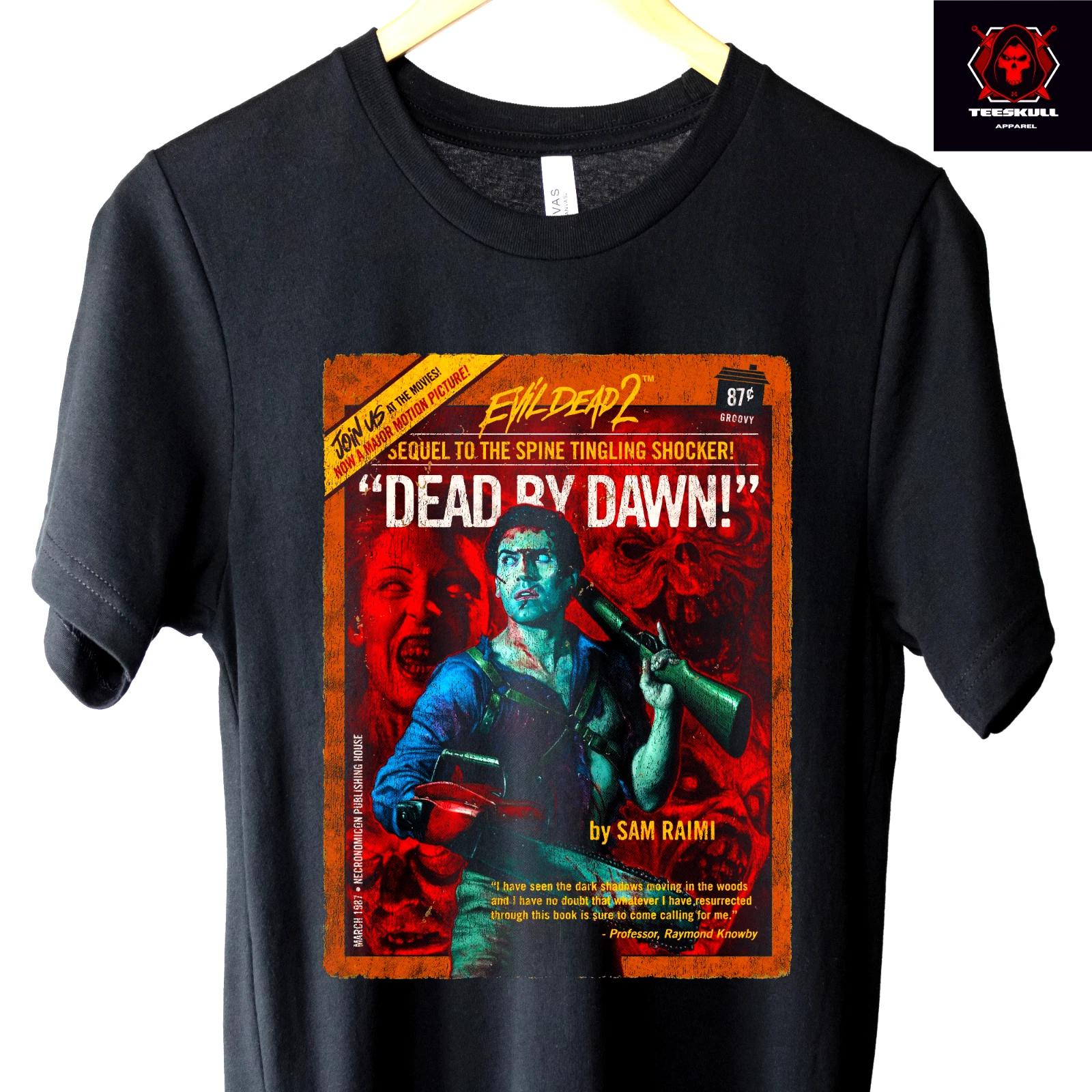 Evil Dead 2  Dead By Dawn  Retro Horror Movie Unisex Premium Cotton T-Shirt S