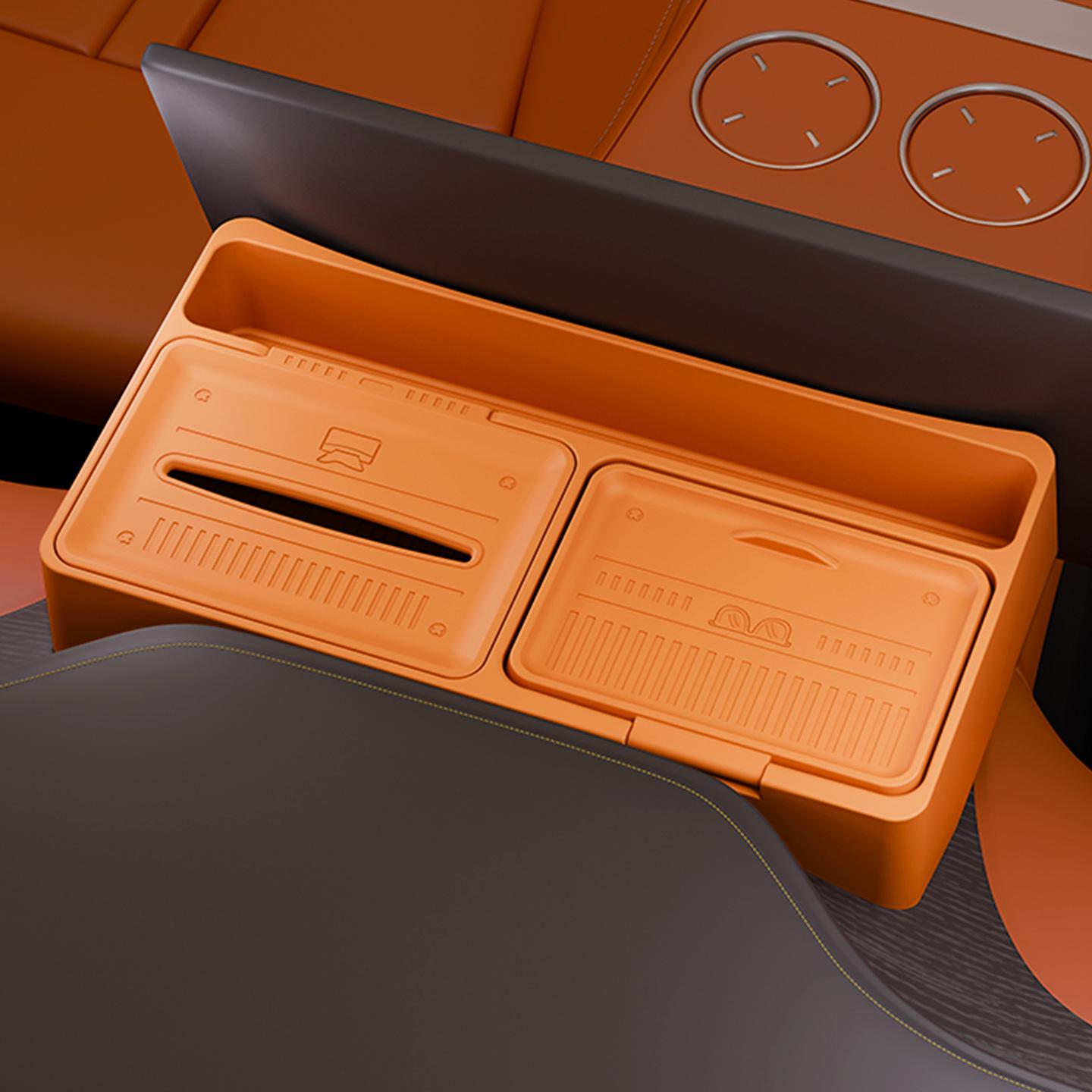 

Xiaomi YU7 Car Screen Rear Organizer & Tissue Box - Fits 25 Models, Non-Slip, Anti-Fall Dashboard Storage