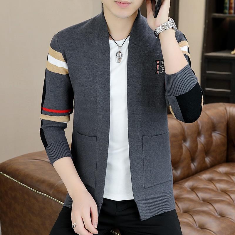 New in autumn and winter, new men's clothing casual and versatile fashion cardigan sweater men's knitted sweater top fashionable