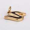 Black Onyx Fancy Shape Pendant 925 Sterling Silver Gold Plated Handmade Fine Jewelry Gift for Her