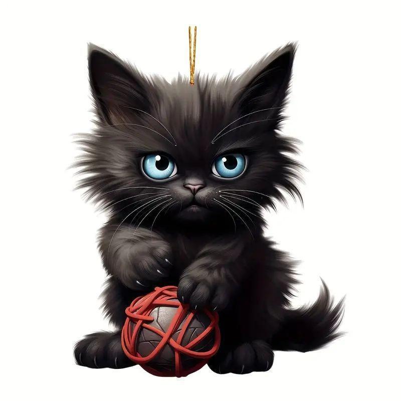 

Eyecatching 2d Acrylic Car Interior Decor Item For Rearview Mirror Cartoon Christmas Tree