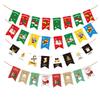 Flag Paper Christmas Elk Old Man Hanging Mall Hotel Atmospheres Decorations