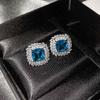 Luxury Colored Treasure Set, Inlaid With Ascher Yellow Diamonds, Topa Blue, Argyle Pink Ring, Stud Earrings, Pendant For Women
