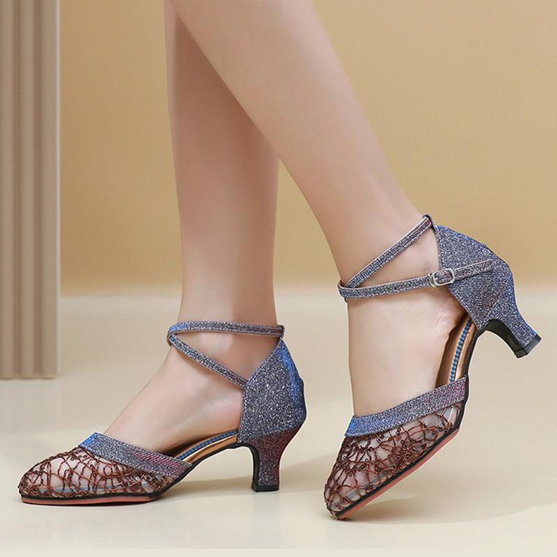 Waltz Modern Ballroom Dancing Shoes Women Close Toe Tango Salsa Latin Dance Shoes Heel 5.5cm