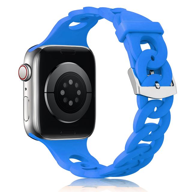 Silikonarmband für Apple Watch Band 45mm 44mm 40mm 41mm 42mm 49mm atmungsaktives Armband correa iWatch Ultra Serie 8 7 6 5 4 SE