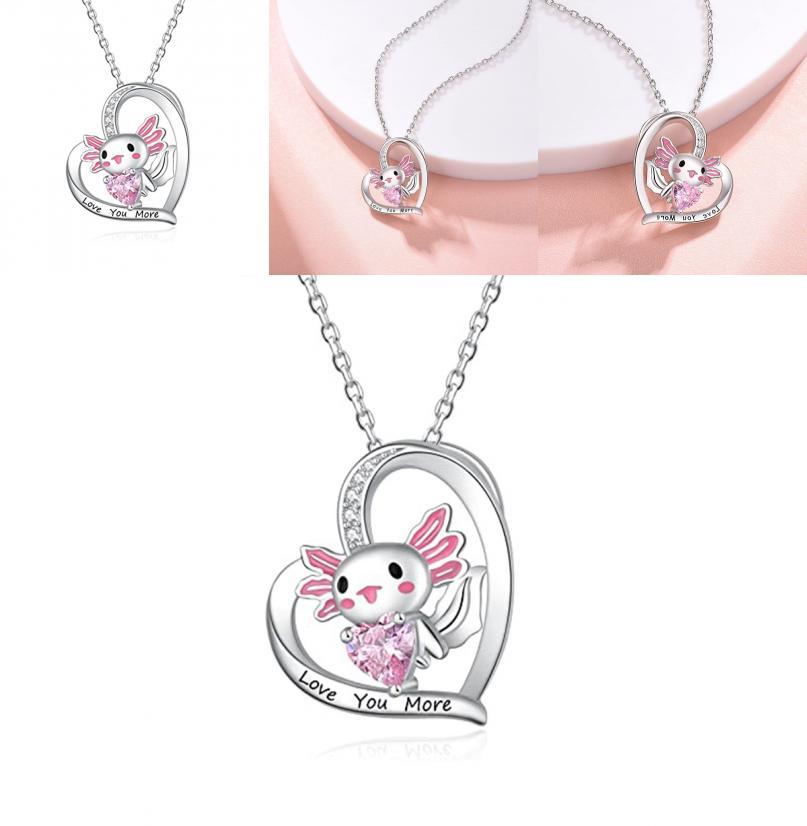 Summer Cute Alloy Lock Chain With Animal And Heart Pendant For Girls