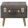 Storage Footstool 40 Cm Grey Velvet