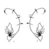 Punk Spider Claws Zircon Cuff Earrings Women No Piercing Goth Animal Black Crystal Ear Clip Dark Spider Clip Ear Jewelry