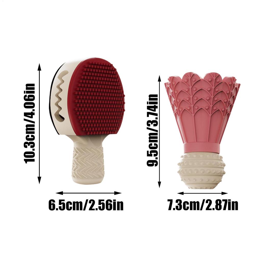 Dog Treat Dispenser Badminton Shape Fun Bouncing Feeder With Bell Dog Food Toy For Travel Pool Park Yard Bedroom Garden Indoor