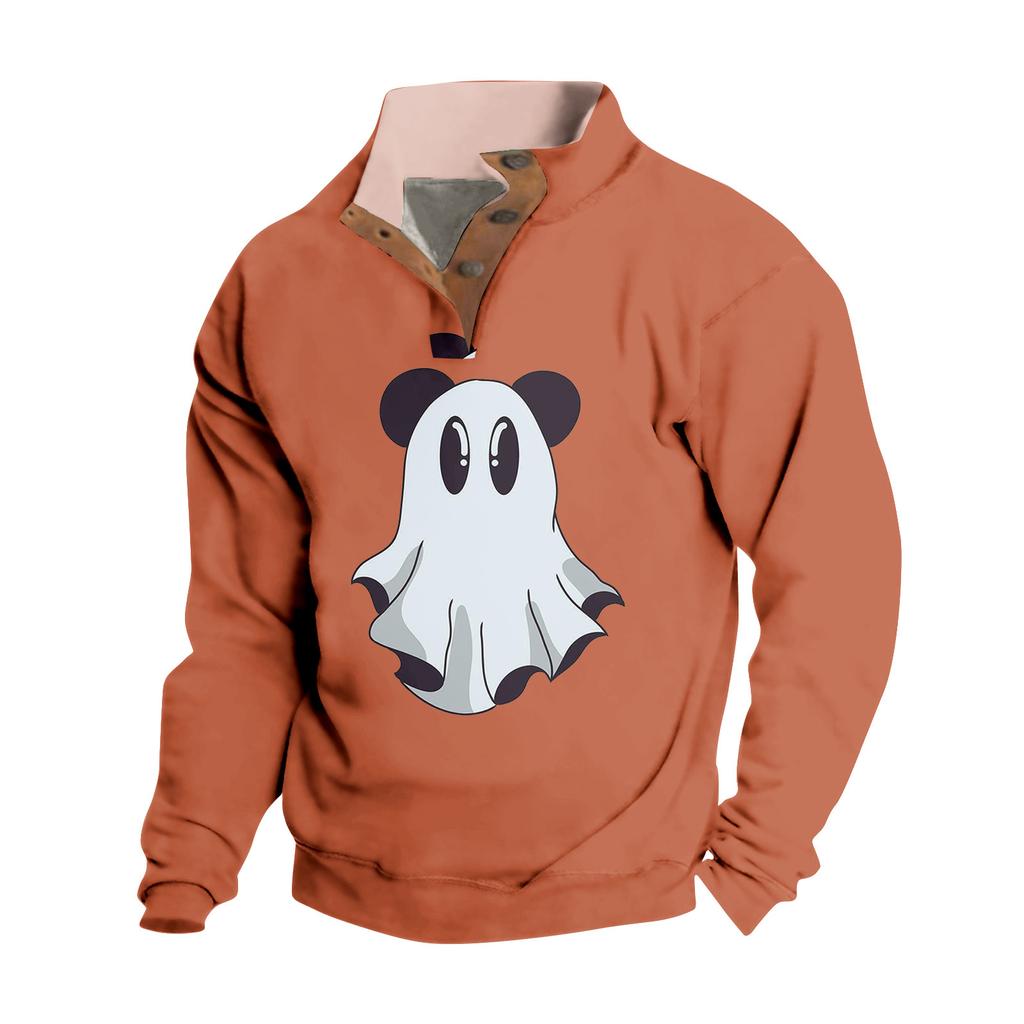 Spring And Autumn Men's Standing Collar Sweatshirt Is Outdoor Casual Sweaters Tops