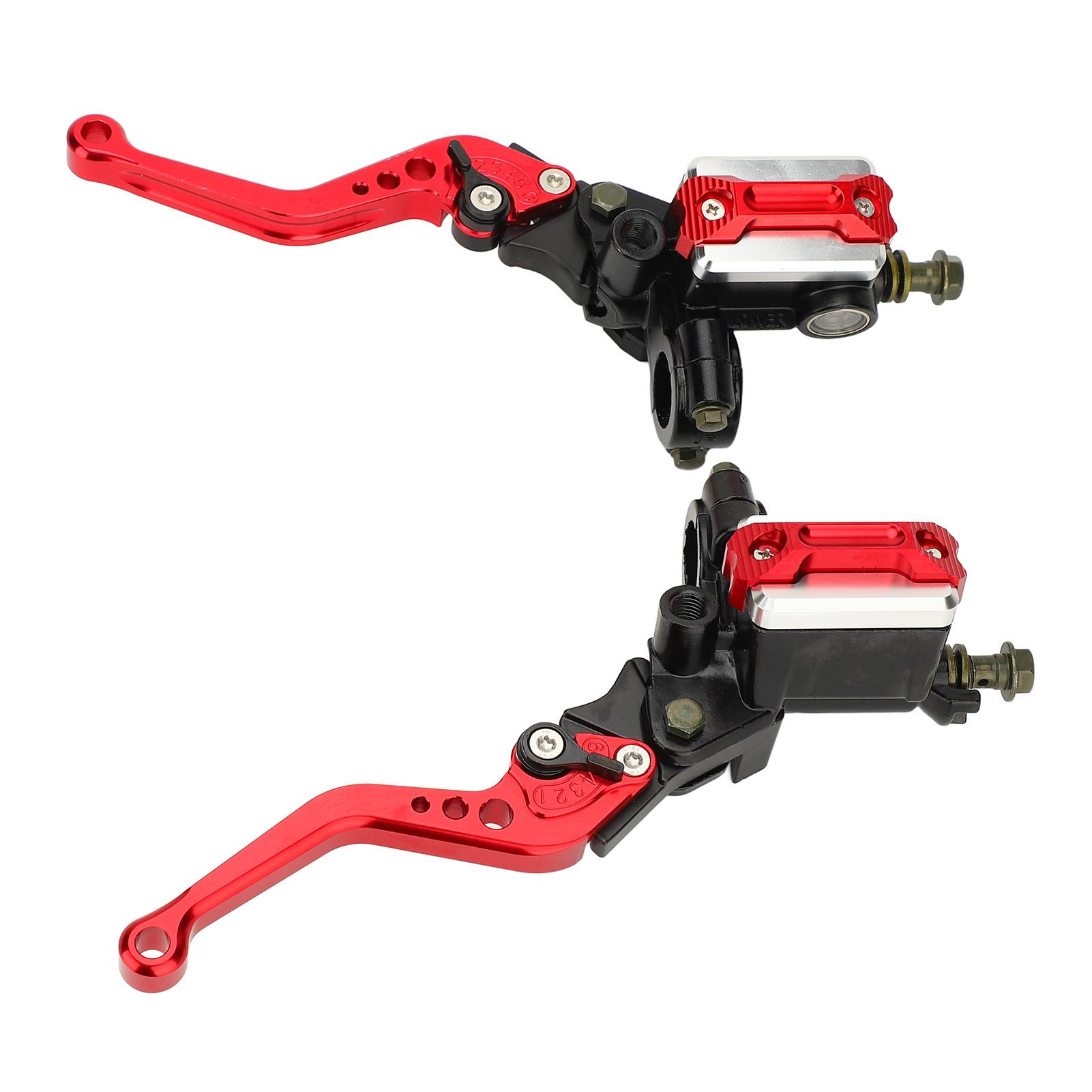 

Motorcycle Hydraulic Brake Levers Kit Aluminum Alloy Brake Lever Handle for 22mm Handlebar
