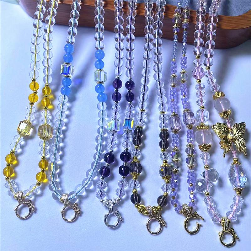 Versatile Bead Chain Thangka Buddha Brand Fox Fairy Bead Chain, Fashion Necklace, Bead Sweater Chain Chalcedony