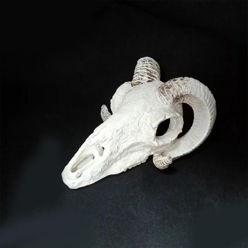 Delicate Skull Hallowed Cave Terrarium Hideouts Goat Head Shape Aquarium Decors