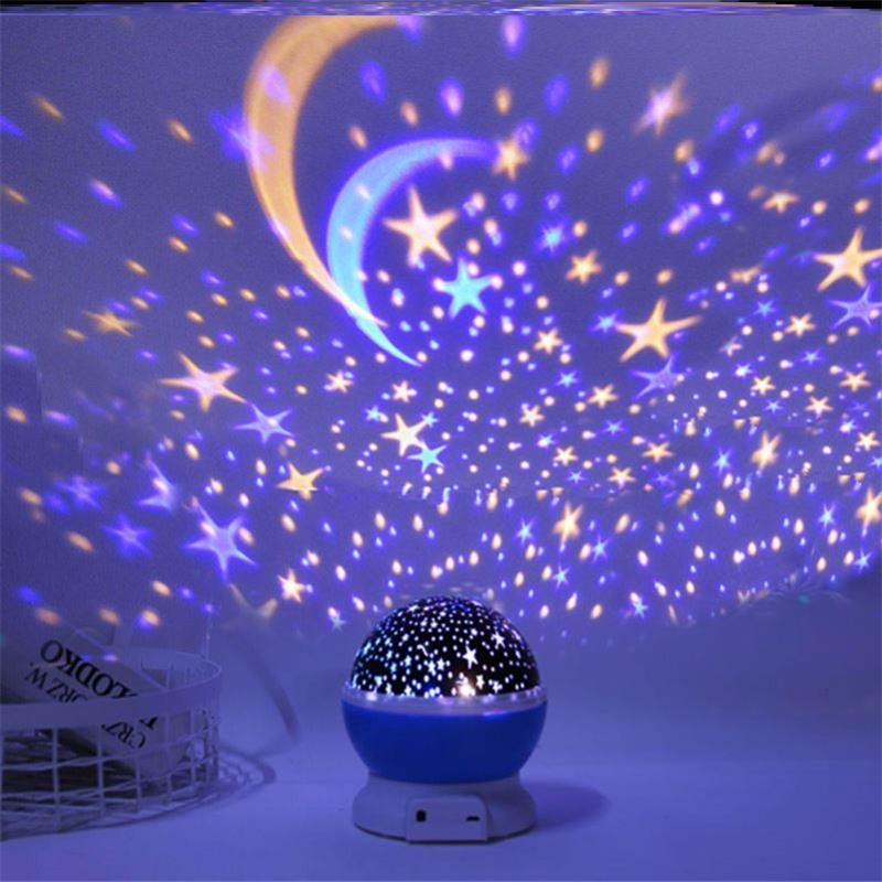 Starry Projector Night Light Rotating Sky Moon Lamp Galaxy Lamps Home Bedroom DecorationStarlight Christmas Lights for Kids Gift