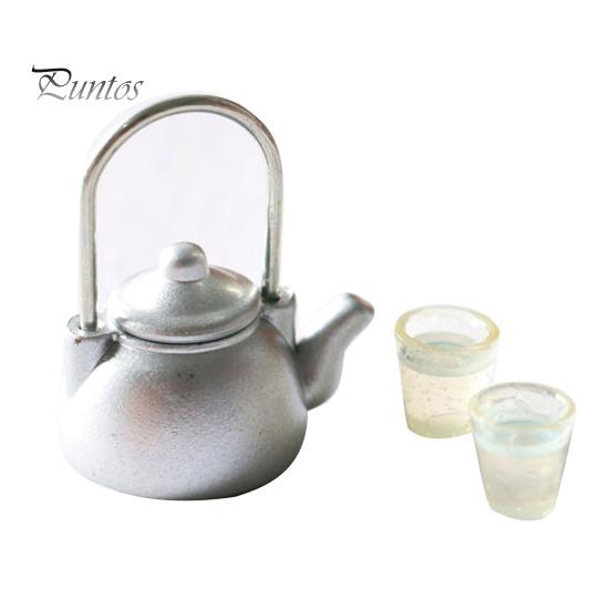 

Кукольный домик, мини-винтажный чайник, чашка, миниатюрная еда, игровая сцена, кухонные инструменты, подарок