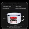 Enamel instant noodle bowl with lid soup bowl retro old style large capacity instant noodle bowl rice bowl porcelain enamel bowl
