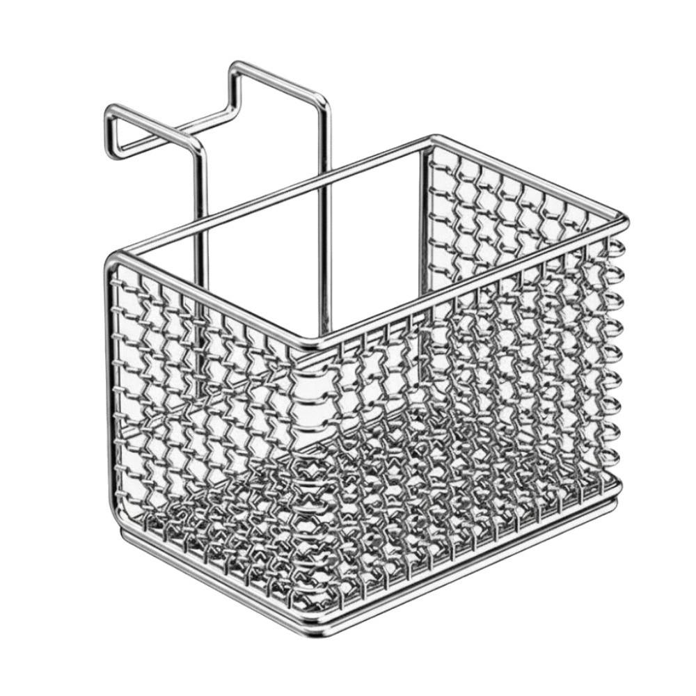 Space Saving Sink Drain Basket Wall Mounted Sponge Hanging Rack Kitchen Storage Holder Bathroom
