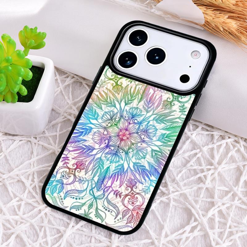 

Flowers Mandala Floral Phone Case for iPhone 17 Air 16 15 11 12 14 13 Pro Max Shockproof Cover iPhone17 Pro