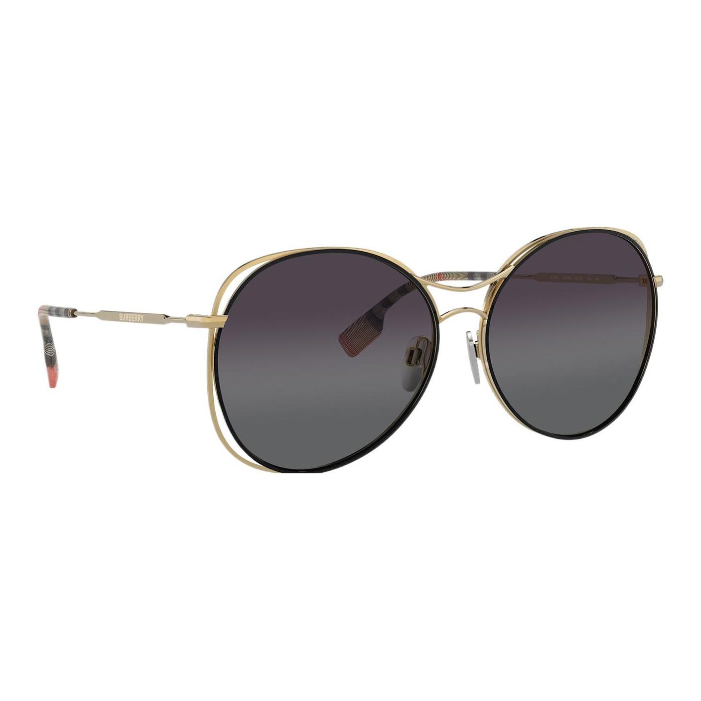 

Burberry Metal Round Frame Sunglasses Black 60 чёрный