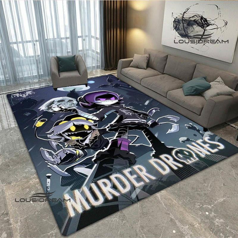 3D Murder-Drones Cartoon Printed Carpet Non-slip Carpet Washroom Floor Mat Fashion Yoga Mat Bedroom Decoration Birthday Gift