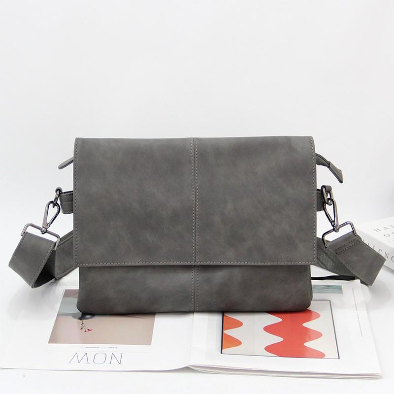 Men s Fashion Brand Shoulder Bag Ultra-thin File Casual Large-capacity Envelope Single-shoulder Cross-section Fashionable темно-серого