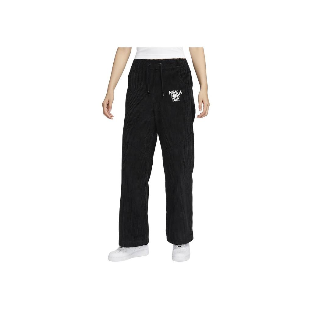 Nike Loose Straight-Leg Casual Pants Women Bottoms Black HF0356-010