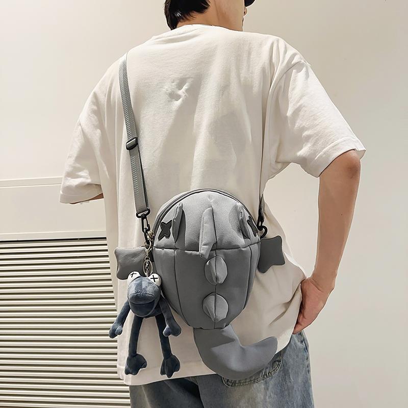 Men's Shark Shoulder Bag Women's Cartoon Commuter Crossbody Bag