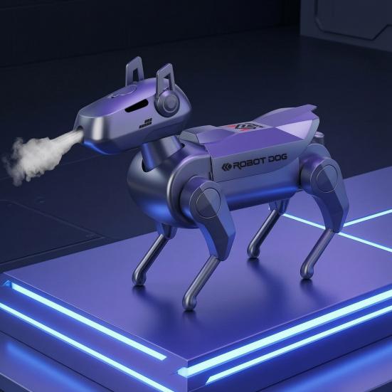 Remote Control Robot Dog Toy Mist Spray Interactive Electric Dog Toy Toddlers Boys Girls Walking Mechanical Puppy Toy