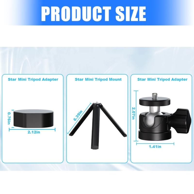 Low Profile Metal Tripod With Oversized Base And Detachable Adapter For Enhanced Stability Optimally Signal Alignment