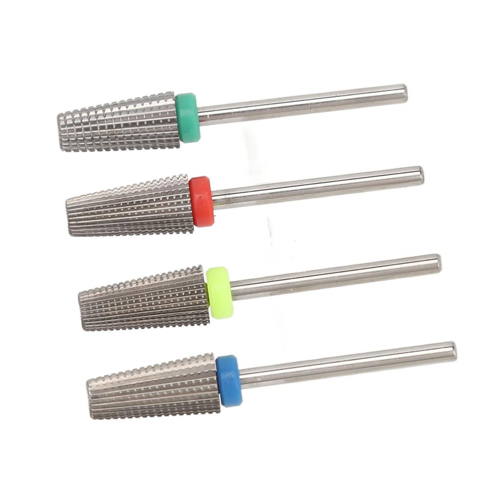 4pcs Nail Drill Bits Set Quick Remove Acrylic Professional Tungsten Steel Nail Grinding Polishing Heads